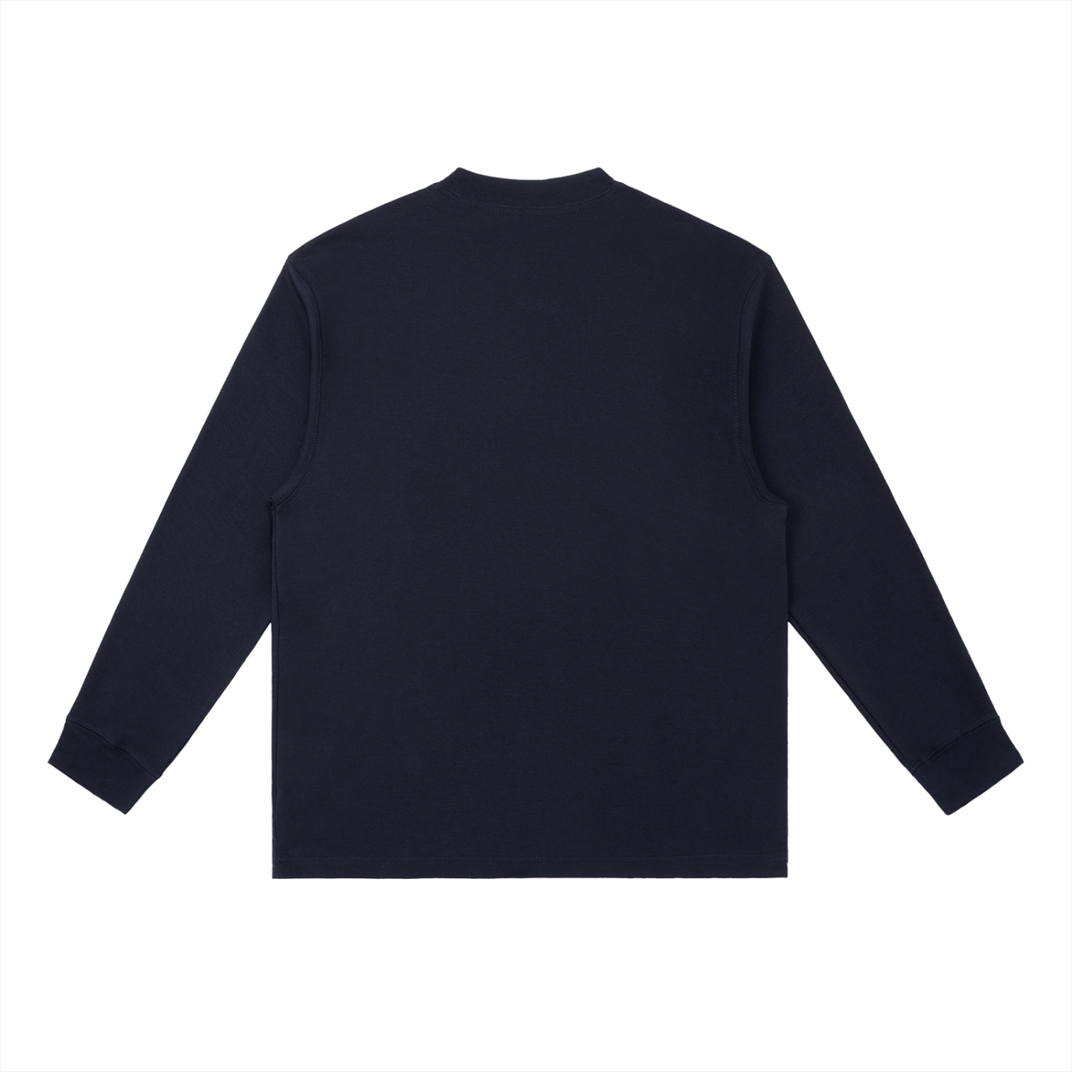 PRODUCT OF HIP-HOP  — Navy / Cream Crewneck Long-Sleeve T-Shirt