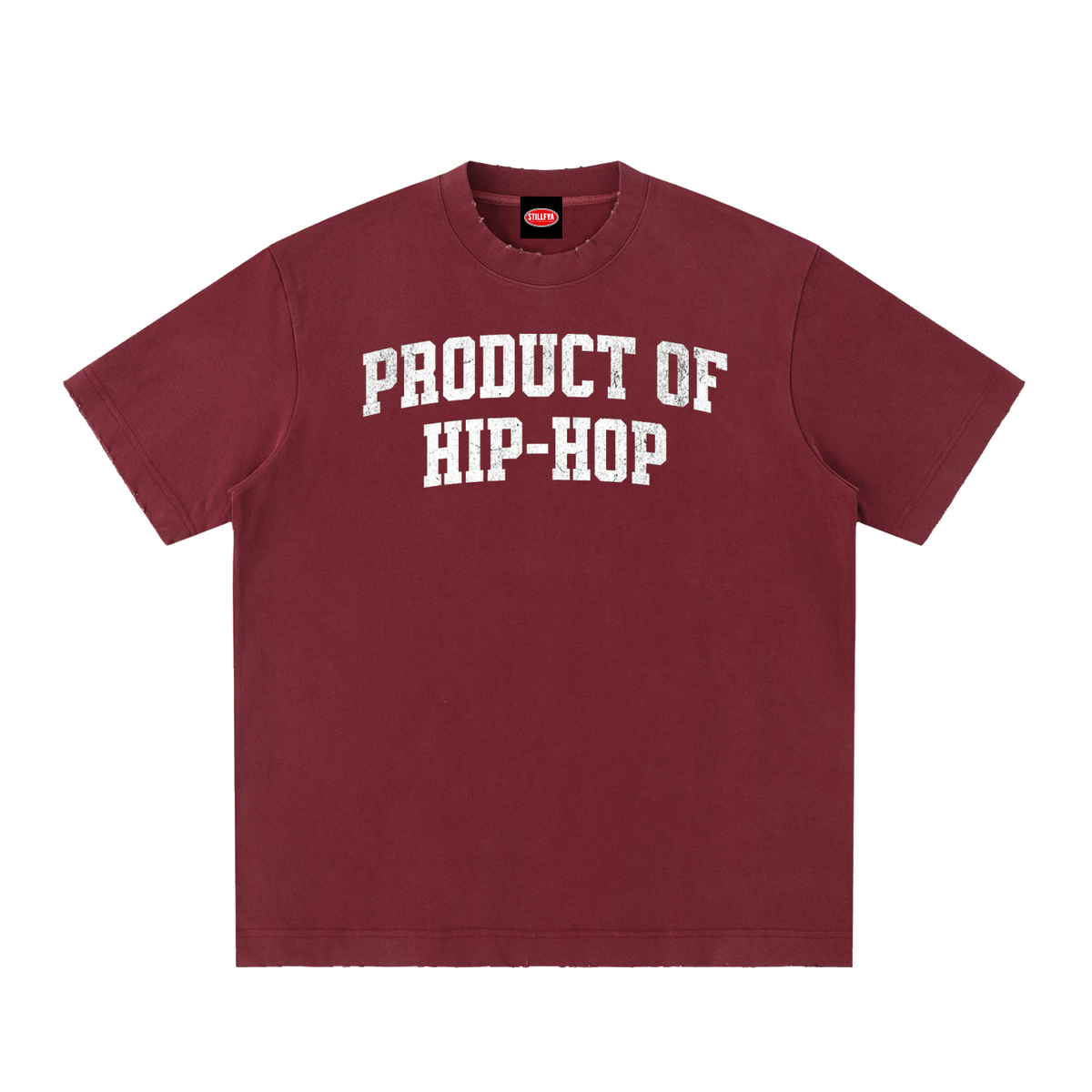 PRODUCT OF HIP-HOP Heavyweight Vintage Washed Distressed Tee