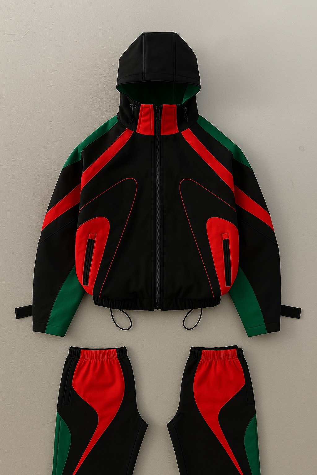 STILL.FYA “Pan-African Warrior” Tracksuit – Black / Red / Green