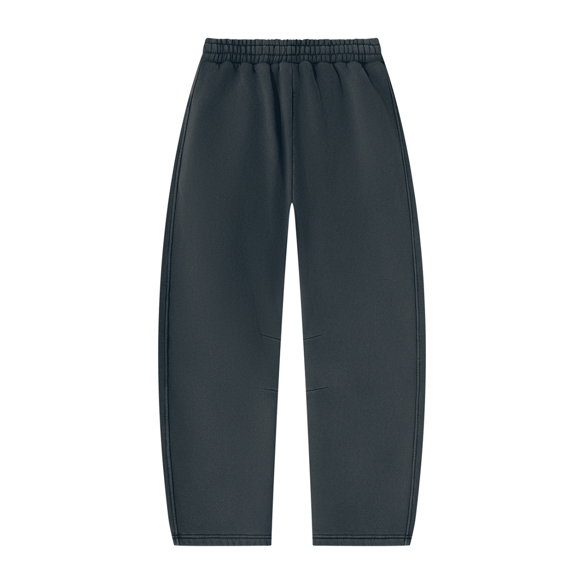 PRODUCT OF HIP-HOP Vintage Wash Barrel Leg Sweatpants — Navy Blue / White