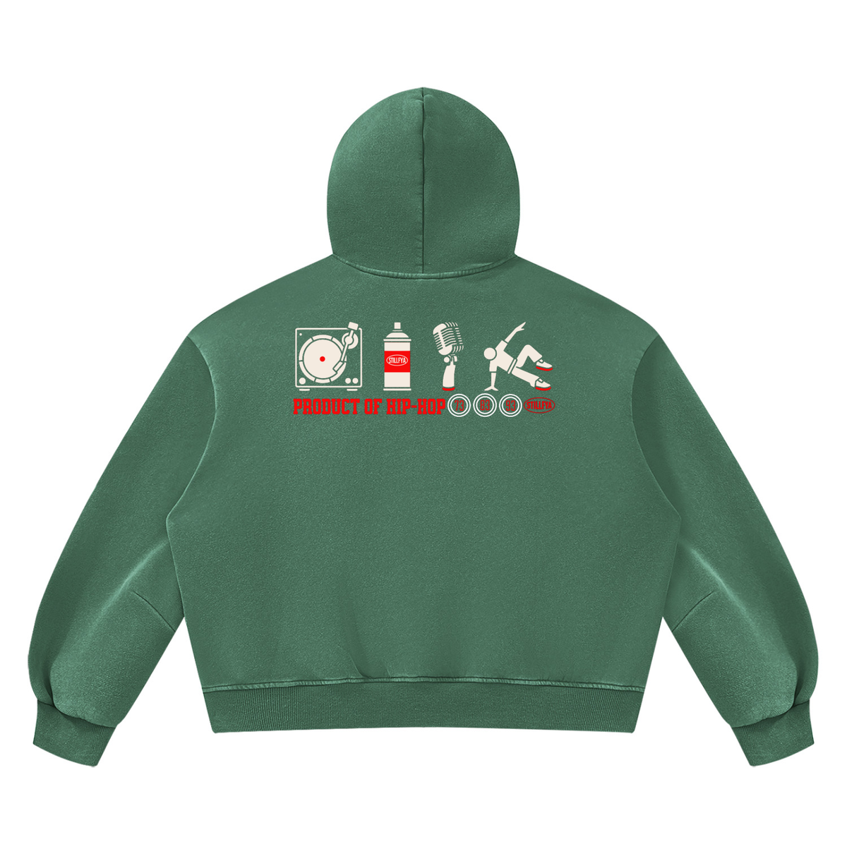 Unisex Vintage Wash Boxy Fleece Hoodie