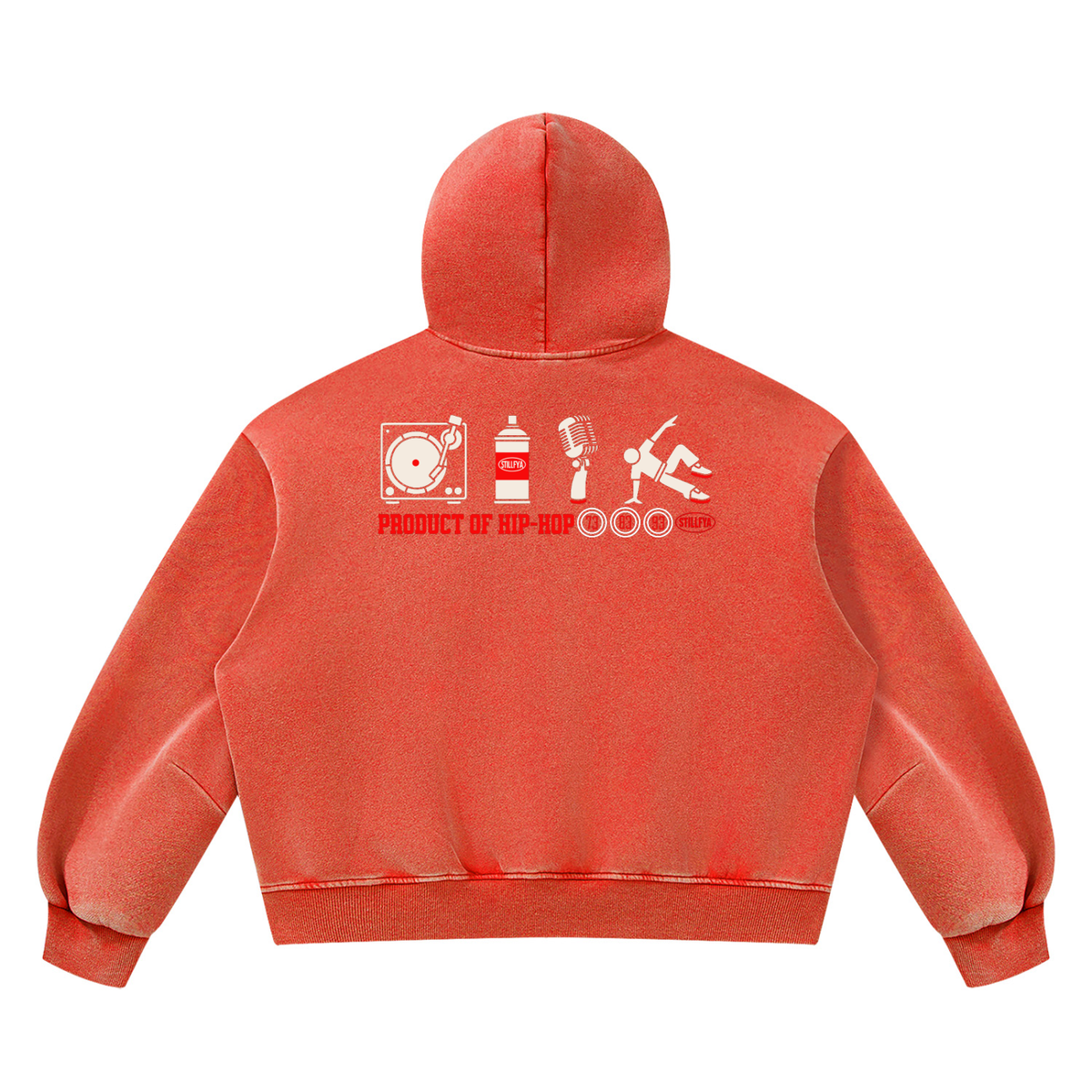 Unisex Vintage Wash Boxy Fleece Hoodie