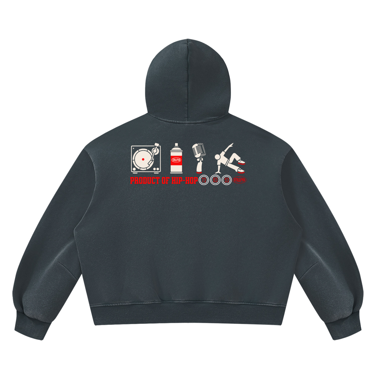 Unisex Vintage Wash Boxy Fleece Hoodie