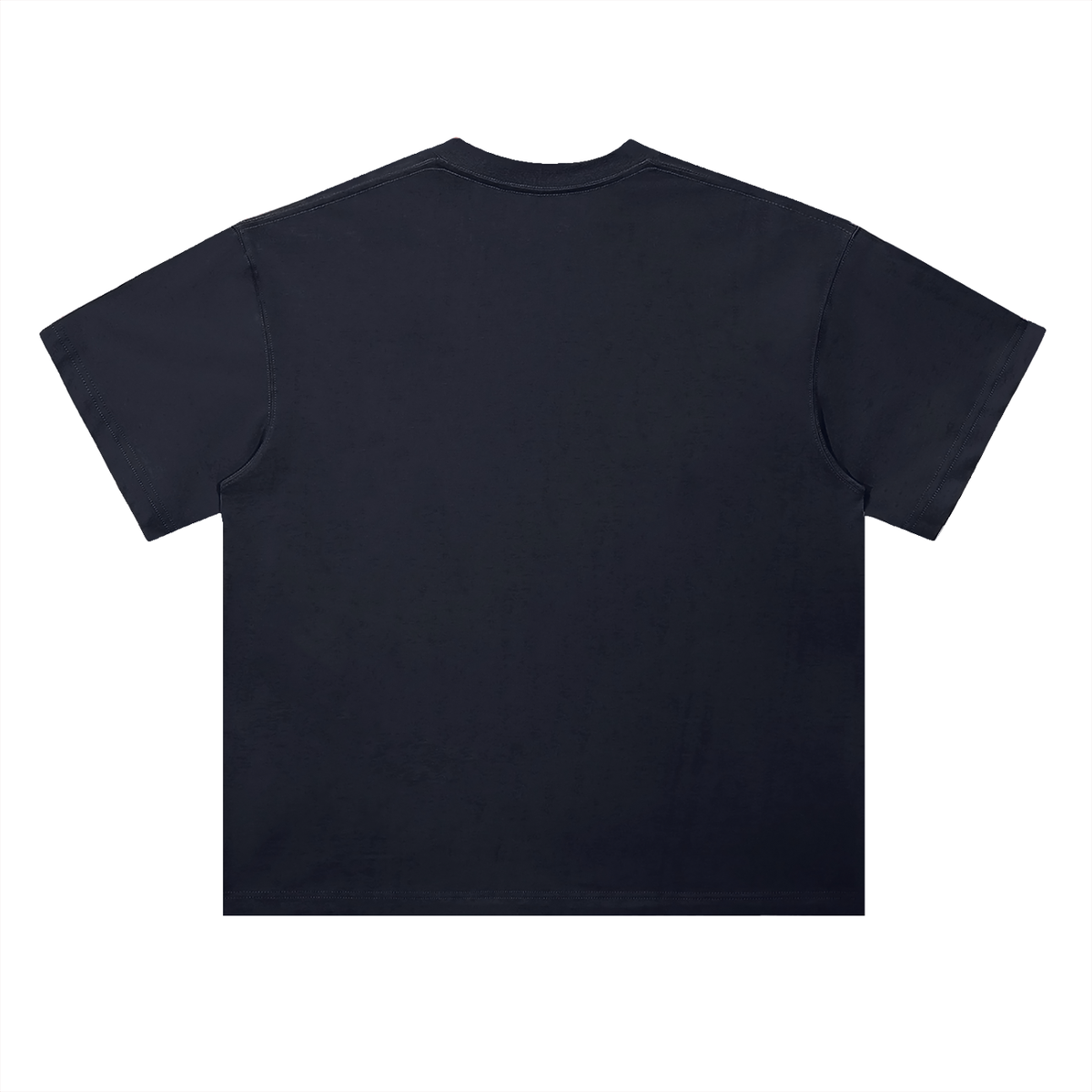 PRODUCT OF HIP-HOP Heavyweight Drop Shoulder Cotton T-Shirt— Navy / Cream