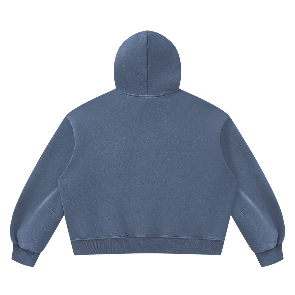 PRODUCT OF HIP-HOP Vintage Wash Boxy Fleece Hoodie — Washed Royal / Navy Blue