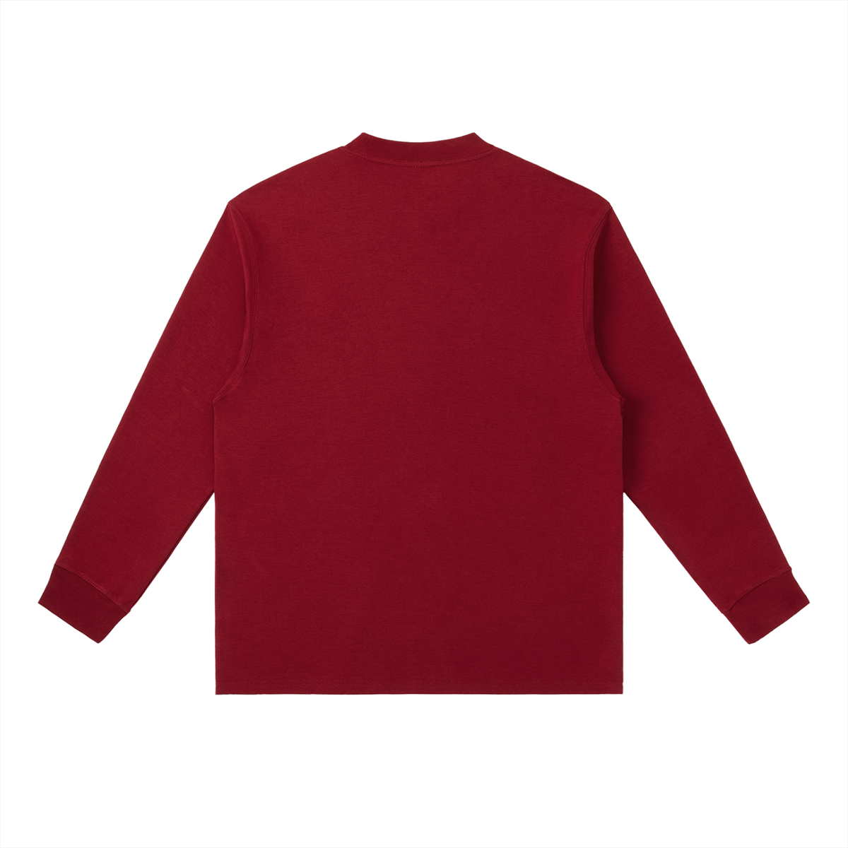PRODUCT OF HIP-HOP Long Sleeve Crewneck Tee — Maroon / Powder Blue