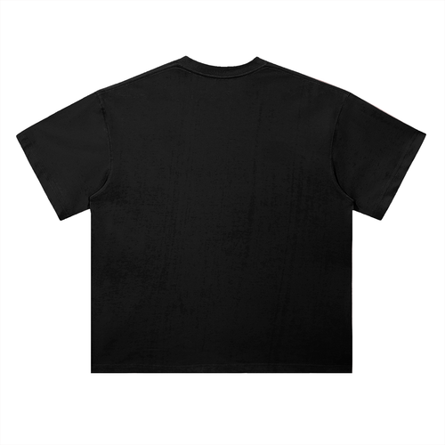 PRODUCT OF HIP-HOP -Heavyweight Drop Shoulder Cotton T-Shirt— Black / Golden Yellow