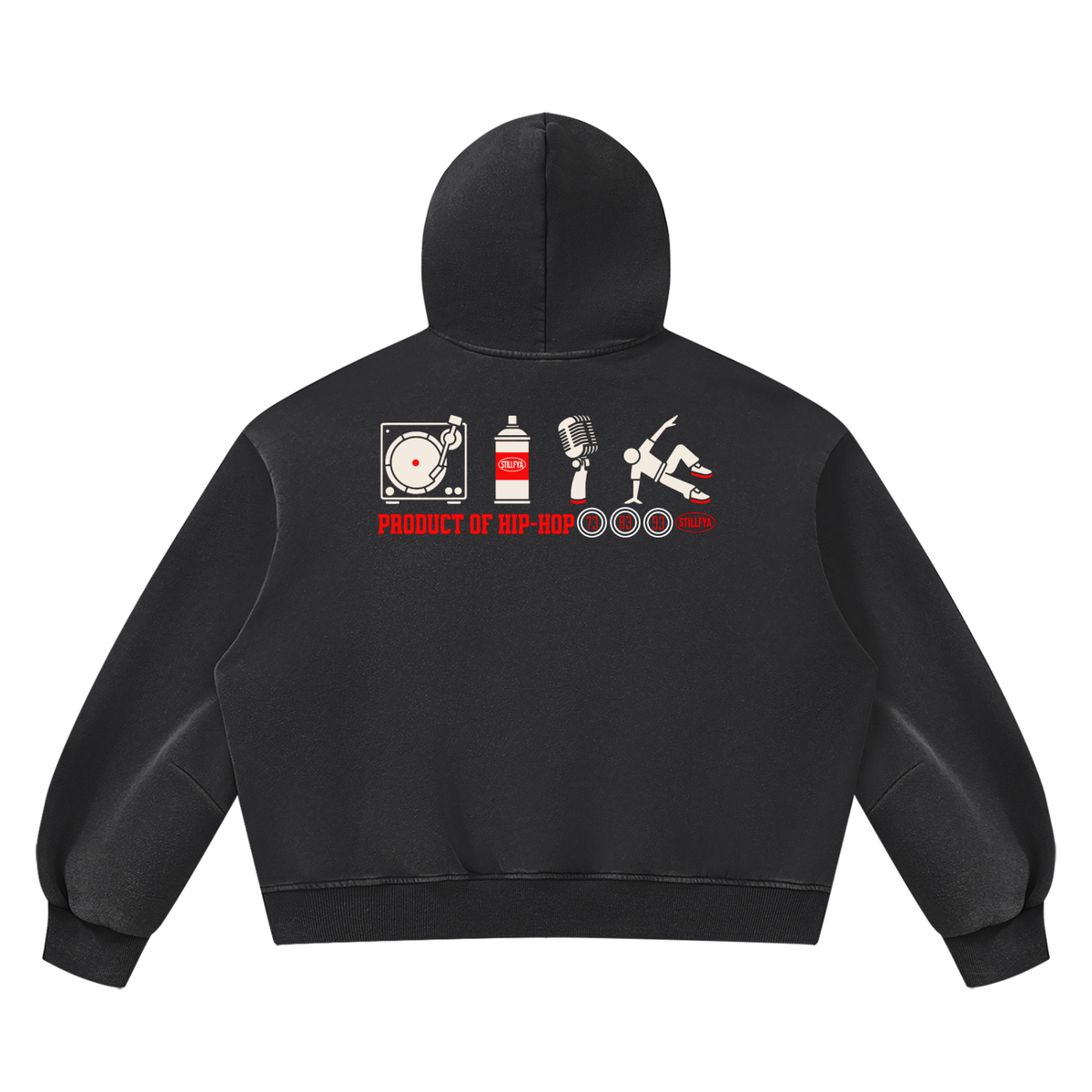 Unisex Vintage Wash Boxy Fleece Hoodie