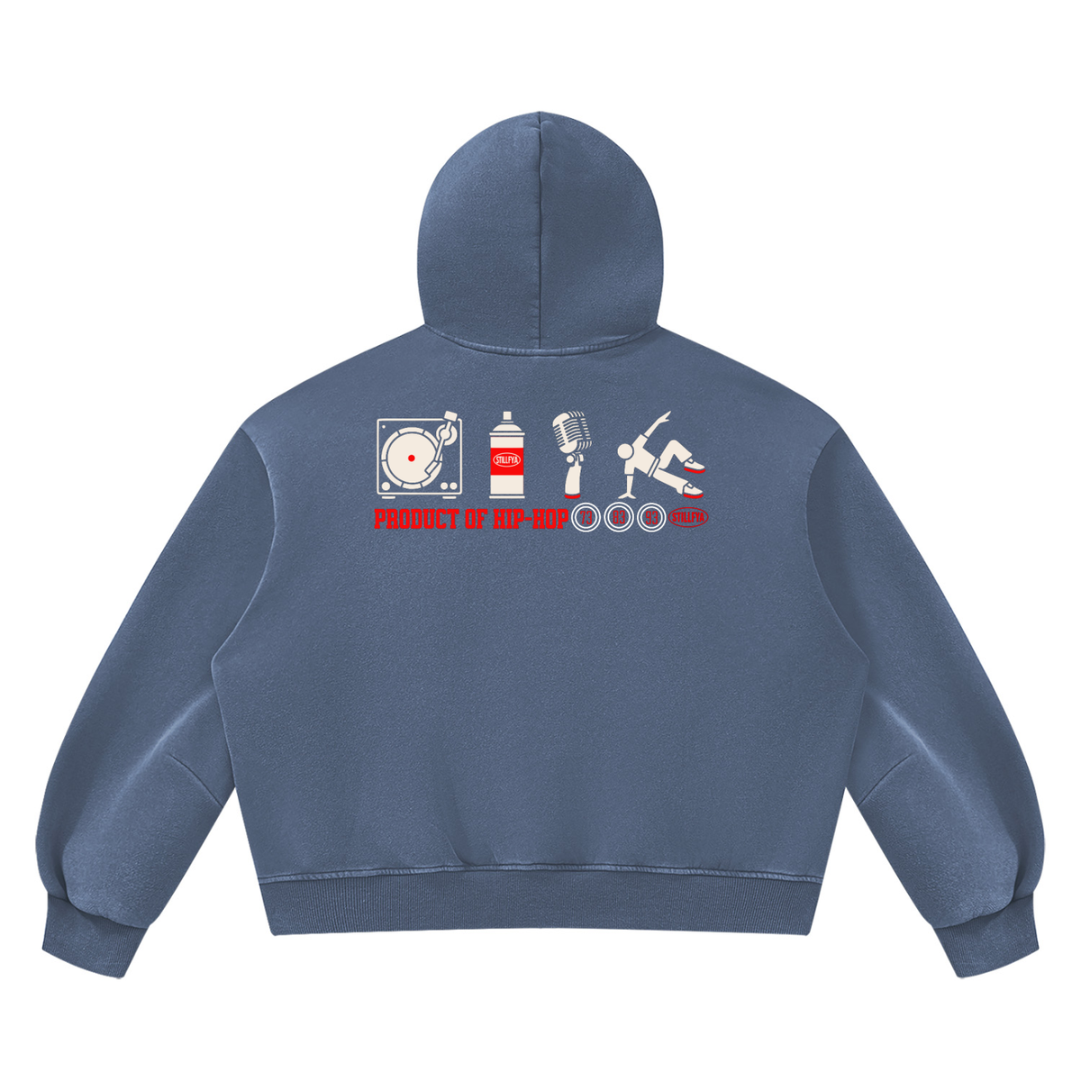 Unisex Vintage Wash Boxy Fleece Hoodie