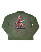 STILL.FYA “Lion of Judah Heritage Jacket” – Olive Corduroy