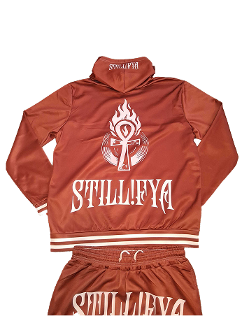 STILL.FYA Classic “Flame Ankh” Red Tracksuit