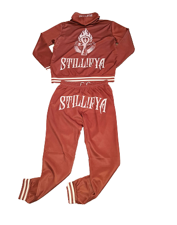STILL.FYA Classic “Flame Ankh” Red Tracksuit