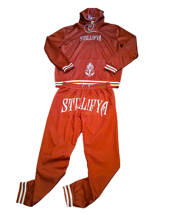 STILL.FYA Classic “Flame Ankh” Red Tracksuit